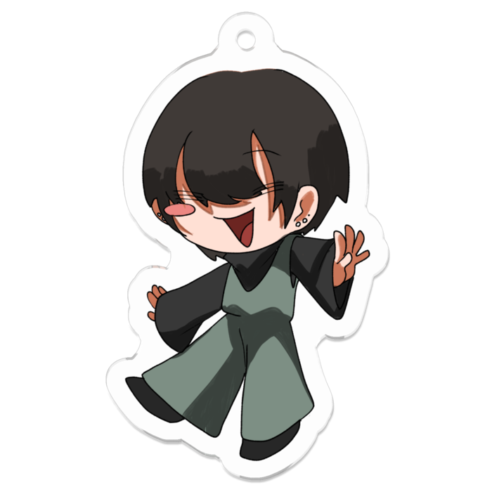 お私服アクリルキーホルダー - 50 x 50 (mm)