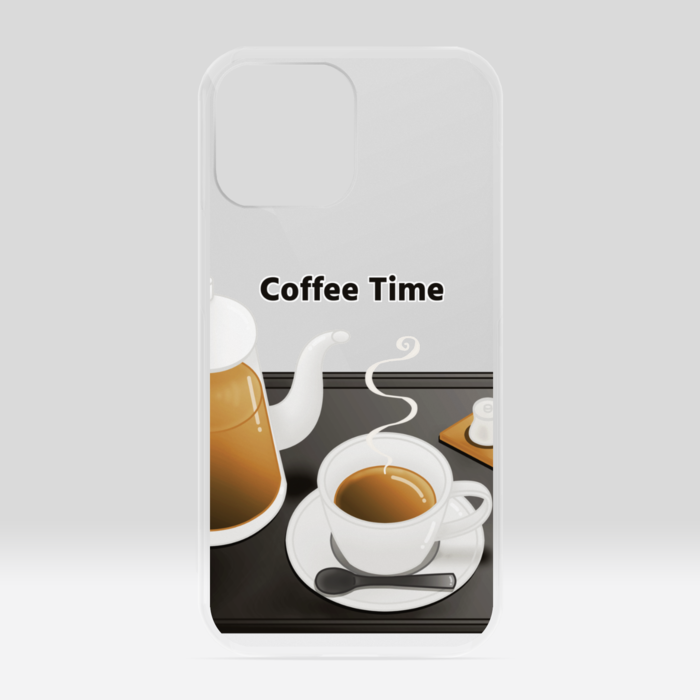 クリアiPhoneケース　珈琲　iPhone 13ProMax