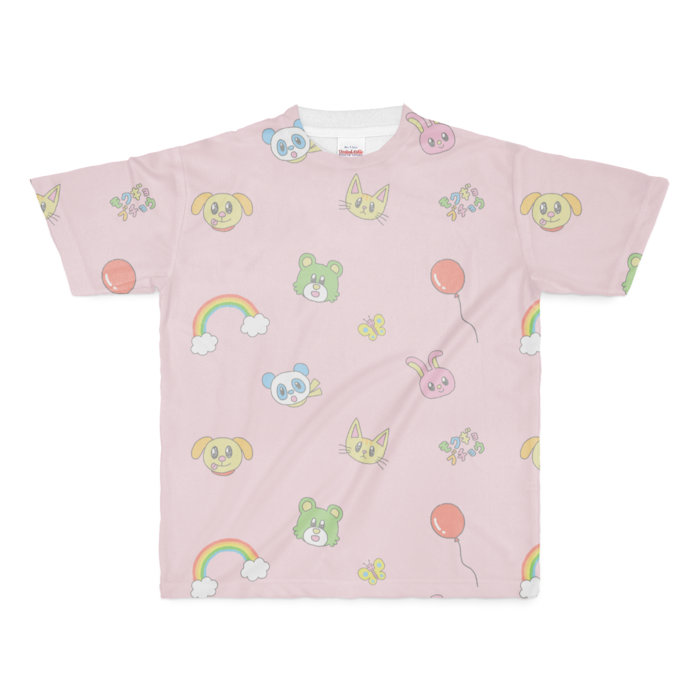 フルグラフィックTシャツピンク - M - 両面印刷(1)