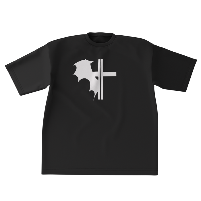 ビッグシルエットTシャツ黒 - XL - 正面
