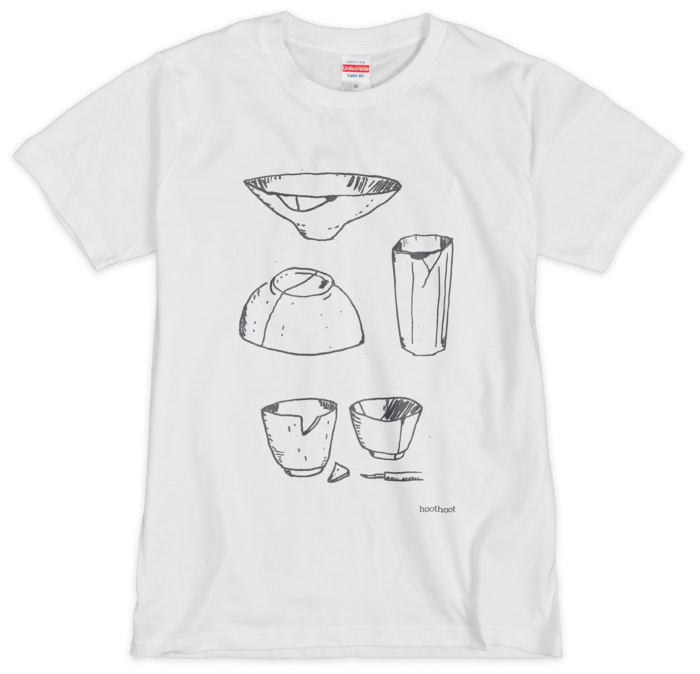 器の景色(M)Tシャツ（シルクスクリーン印刷） - M - 1色