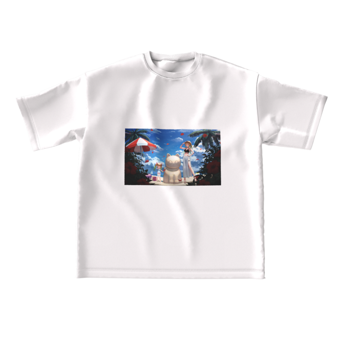 ビッグシルエットTシャツ白 - L - 