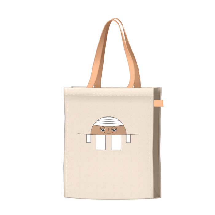 インドカレーくん ツートンカラーバッグ W34 × H41 × D14cm