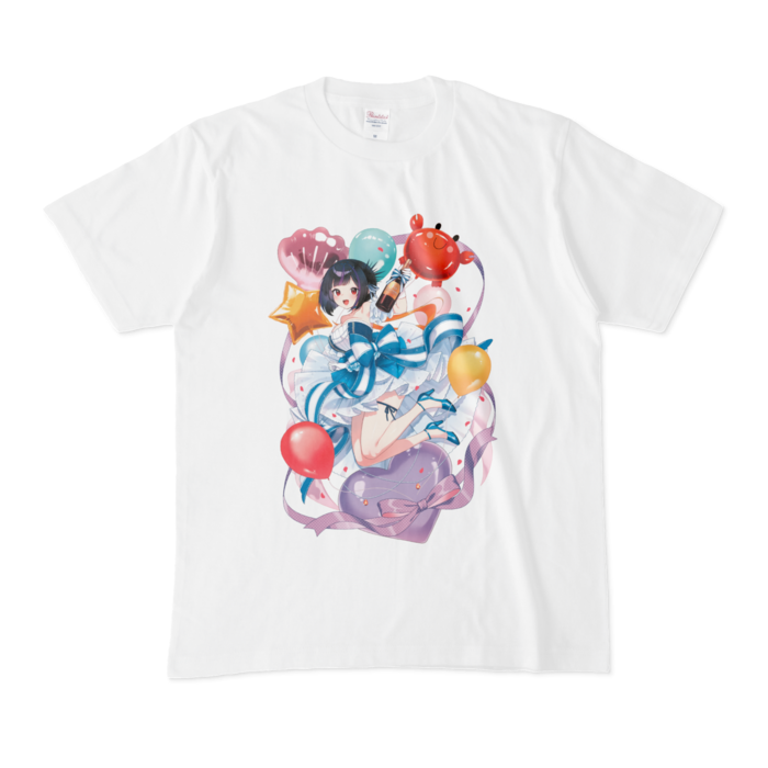 前面にうに子ドーン Tシャツ - M - 白