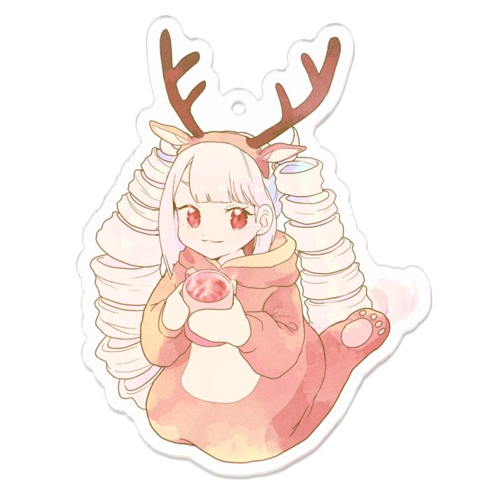 フェンアクリルキーホルダー - 70 x 70 (mm)