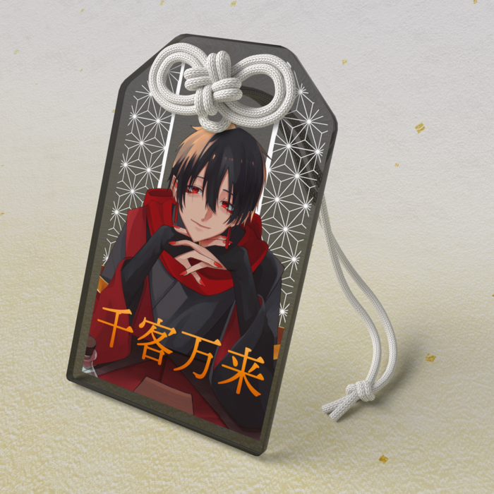 アクリルお守り - 黒