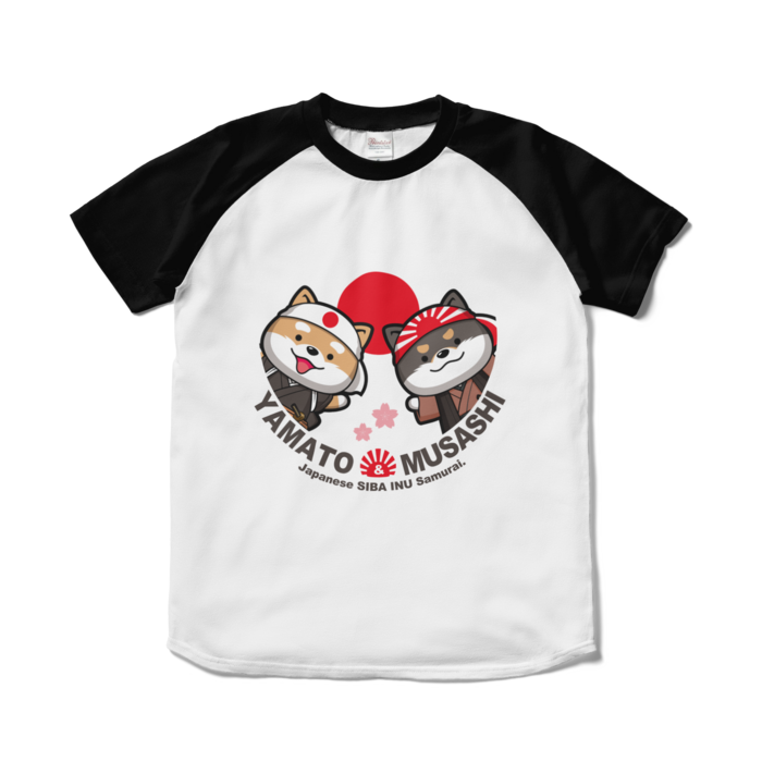 ラグランTシャツ - S - ホワイト×ブラック