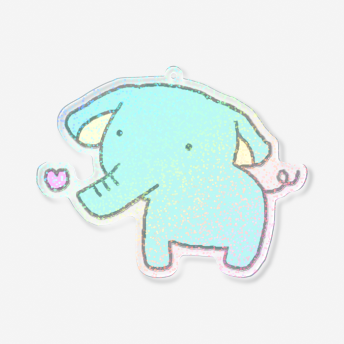 ホログラムアクリルキーホルダー - 100 × 100mm