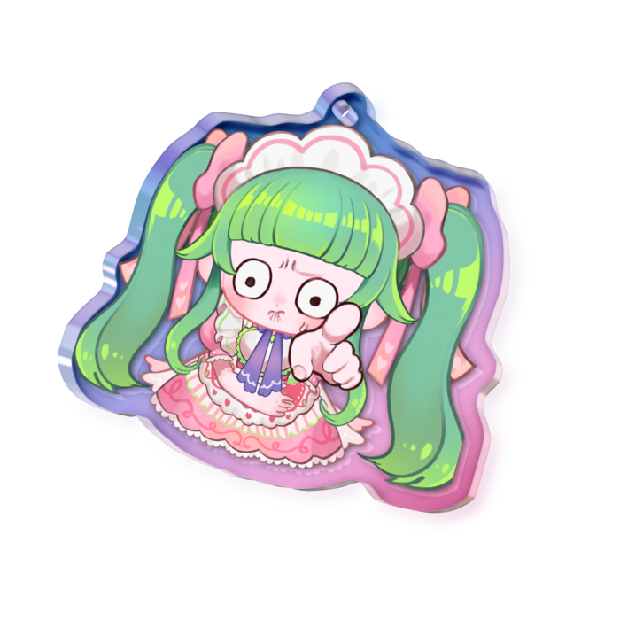 オーロラアクリルキーホルダー - 50 × 50mm