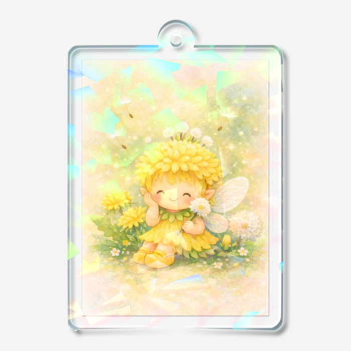 ホログラムアクリルキーホルダー - 50 × 50mm