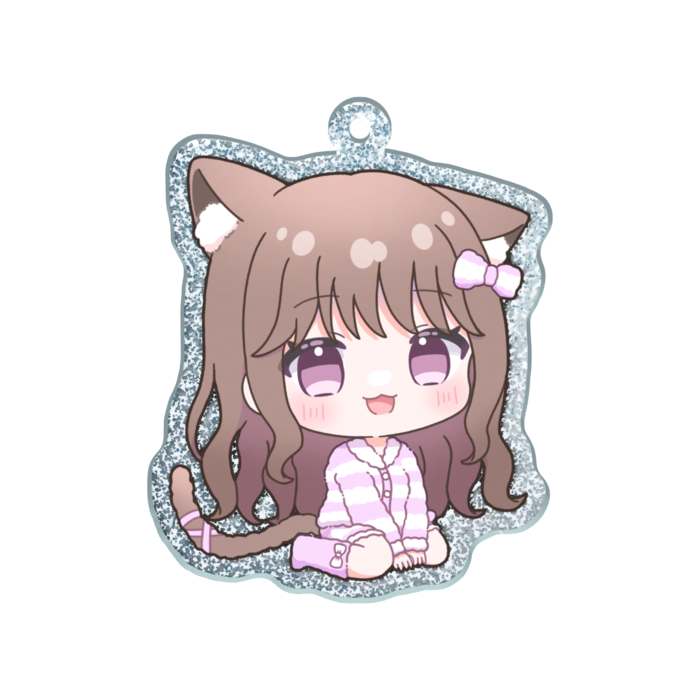 ラメアクリルキーホルダー - 50 × 50mm