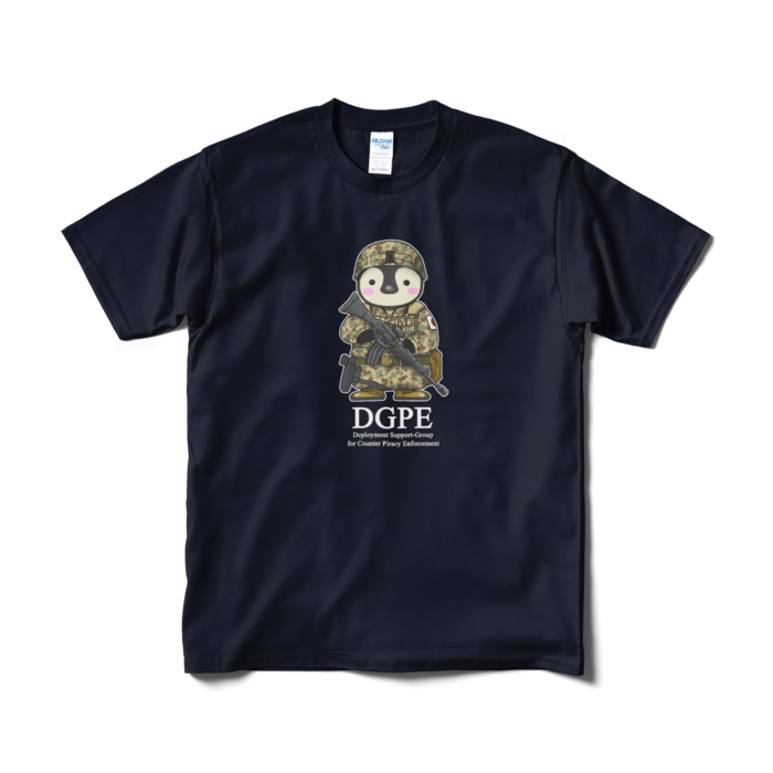 海賊対処ペンギンTシャツ - M - ネイビー
