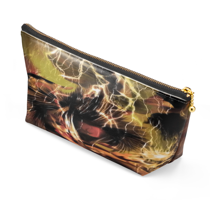 ポーチ - 長さ21.5cm / 高さ10cm - ブラック