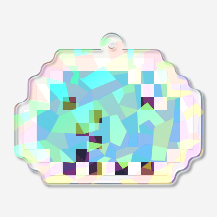 ホログラムアクリルキーホルダー - 50 × 50mm