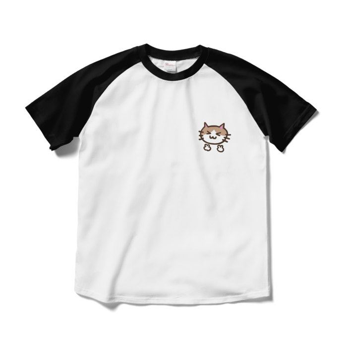 ラグランTシャツ - M - ホワイト×ブラック