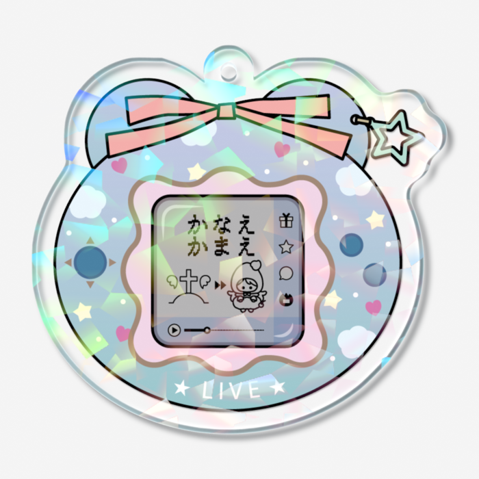 ホログラムアクリルキーホルダー - 50 × 50mm