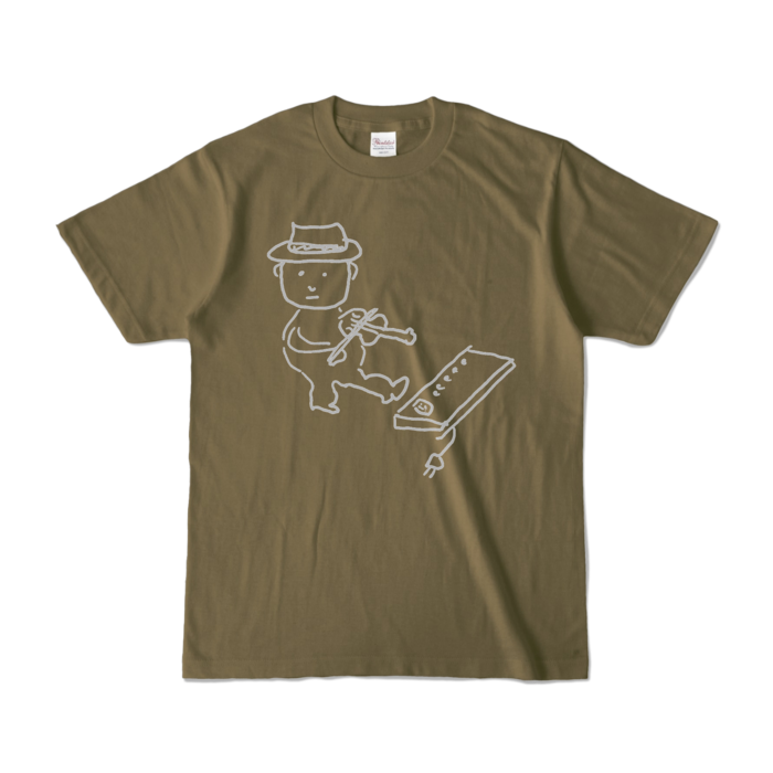 Tシャツ - S - オリーブ (濃色)-キャラ大