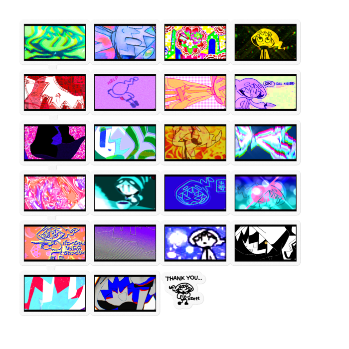 ステッカー - 160 x 160 (mm)