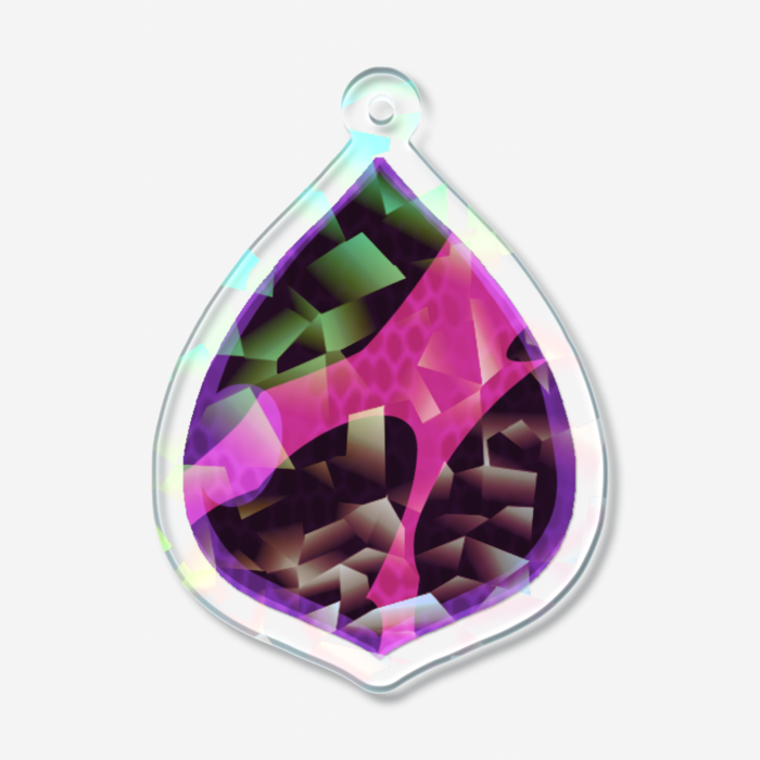ホログラムアクリルキーホルダー - 50 × 50mm