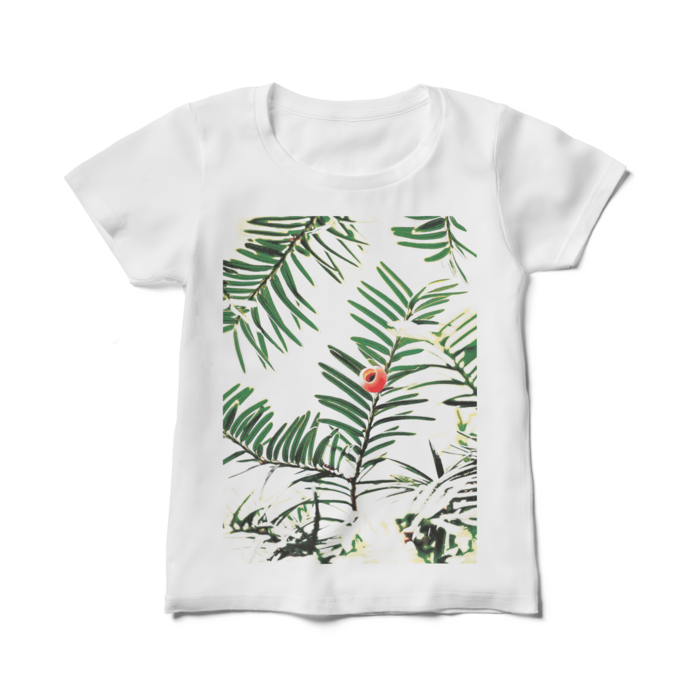 【文字なし】レディースTシャツ - M - 白