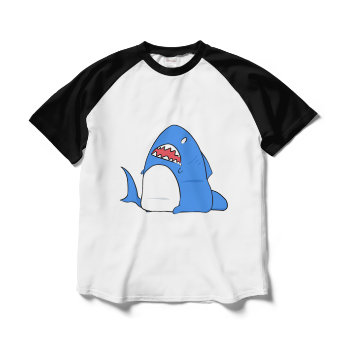ラグランTシャツ - L - ホワイト×ブラック
