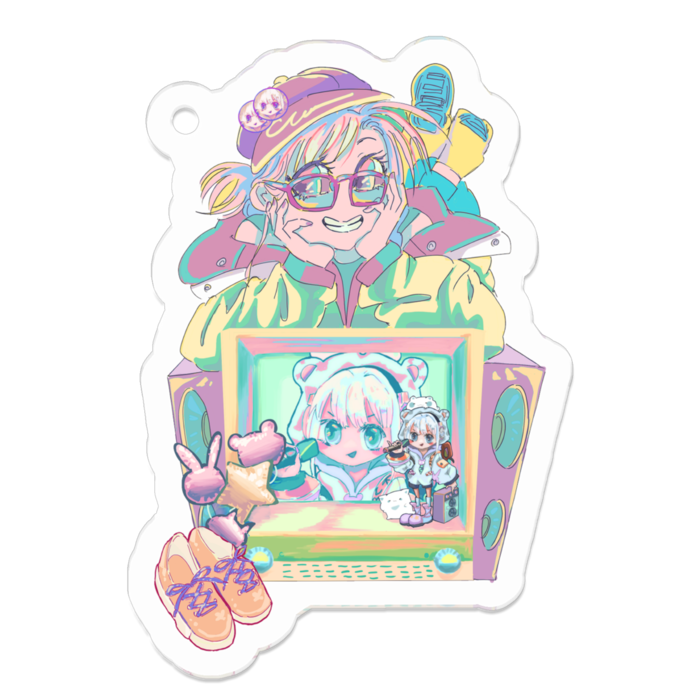 アクリルキーホルダー - 50 x 50 (mm)