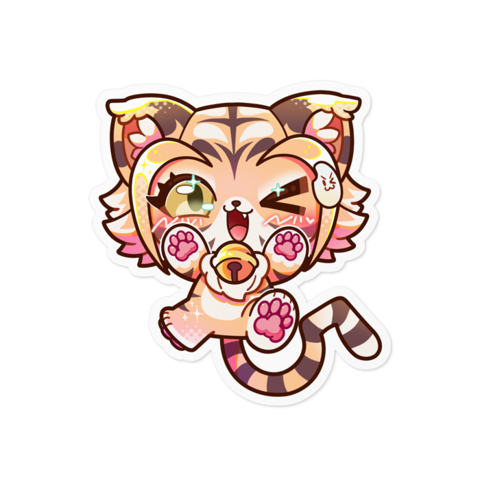 ちびケモまいちゃんステッカー - 100 x 100 (mm)(4)