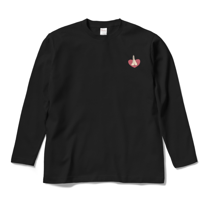 両面ロングスリーブTシャツ - M - ブラック(1)