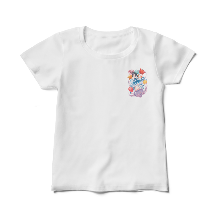 胸に小さく1周年　レディースTシャツ - M - 白