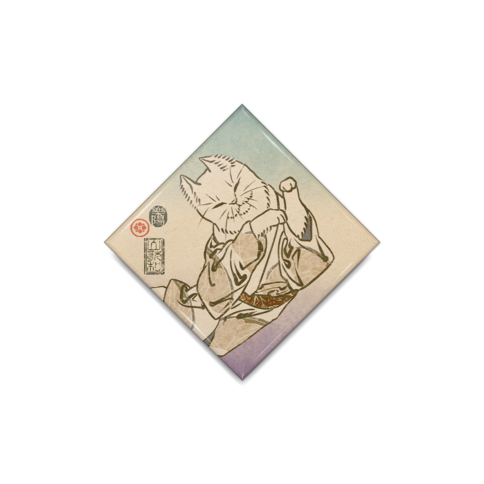 ぶり 缶バッジ - ひし形