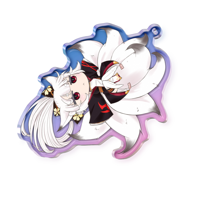 オーロラアクリルキーホルダー - 70 × 70mm