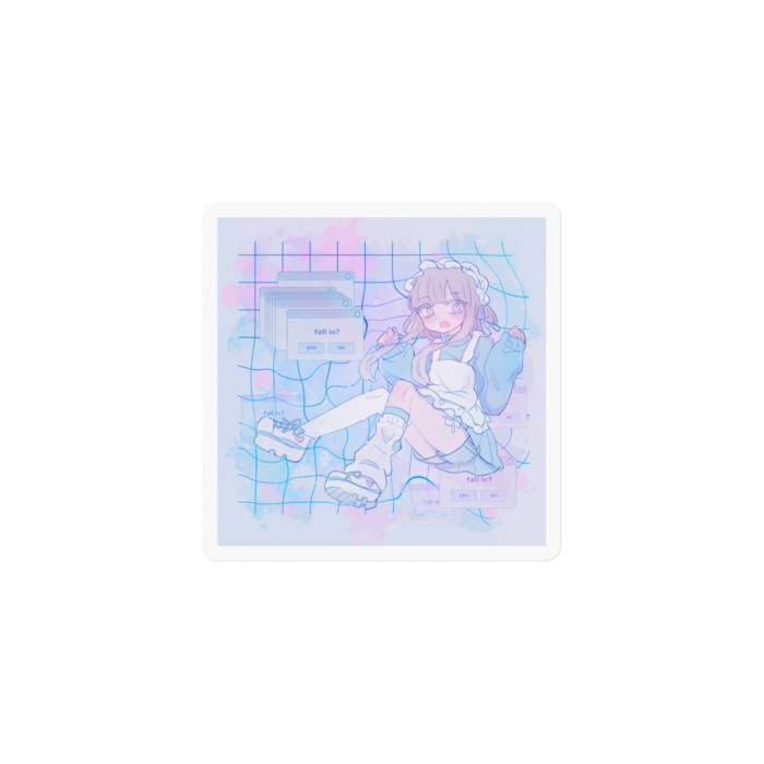 ステッカー - 100 x 100 (mm)全体図・クリア(※約5cm)