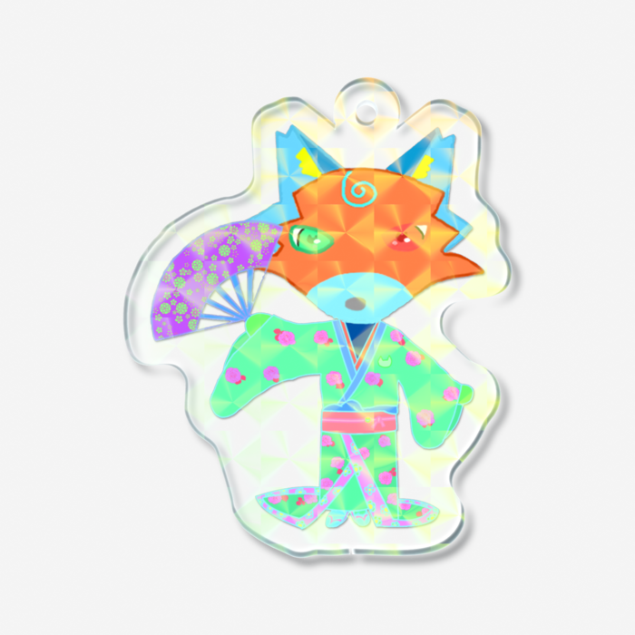 ホログラムアクリルキーホルダー - 50 × 50mm - モザイク