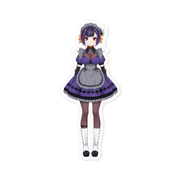通常メイド服 ステッカー - 100 x 100 (mm)(1)