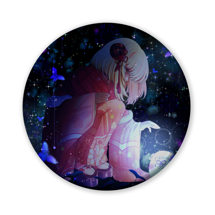 ひつじと漆黒の中の光 - 56mm