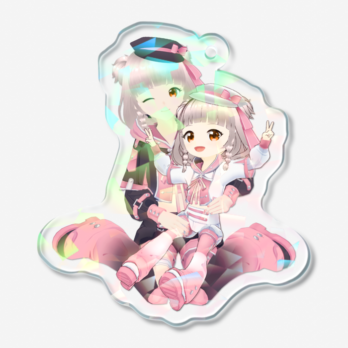 ホログラムアクリルキーホルダー - 50 × 50mm