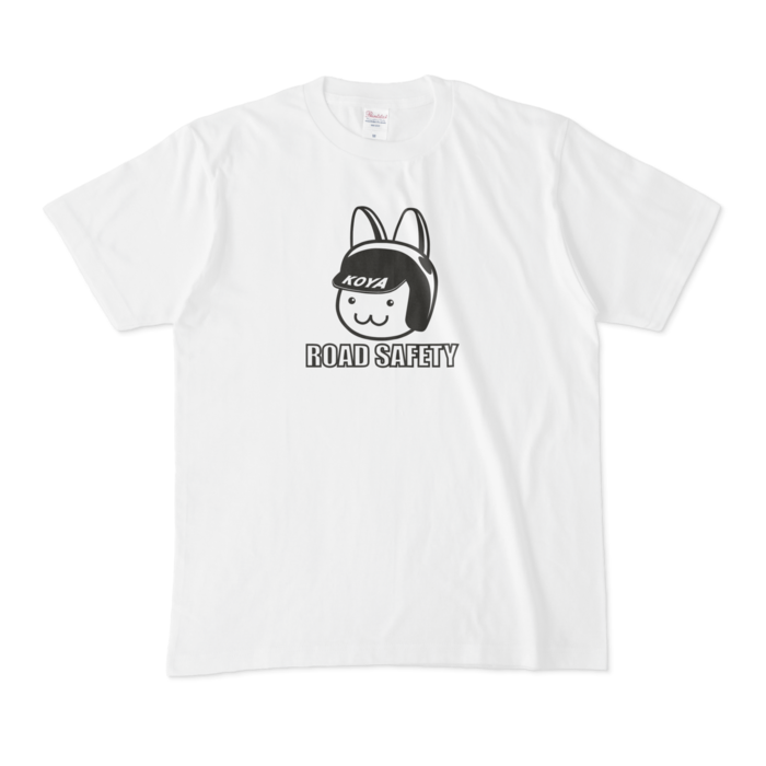 Tシャツ - M - 白(黒プリント)