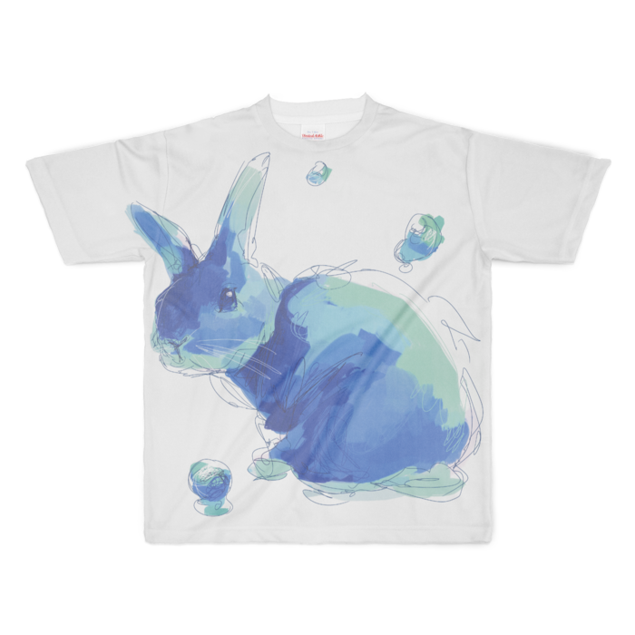 青　フルグラフィックTシャツ - XL - 正面印刷のみ(1)