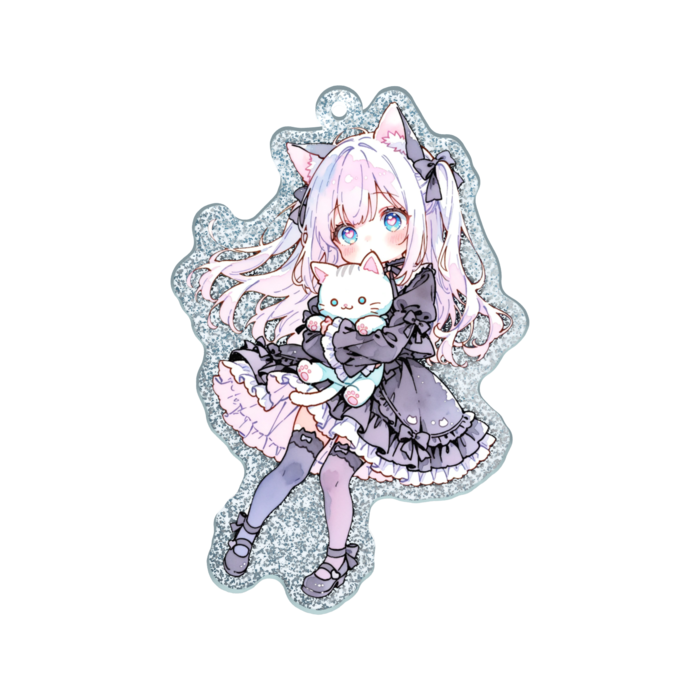 ラメアクリルキーホルダー - 70 × 70mm