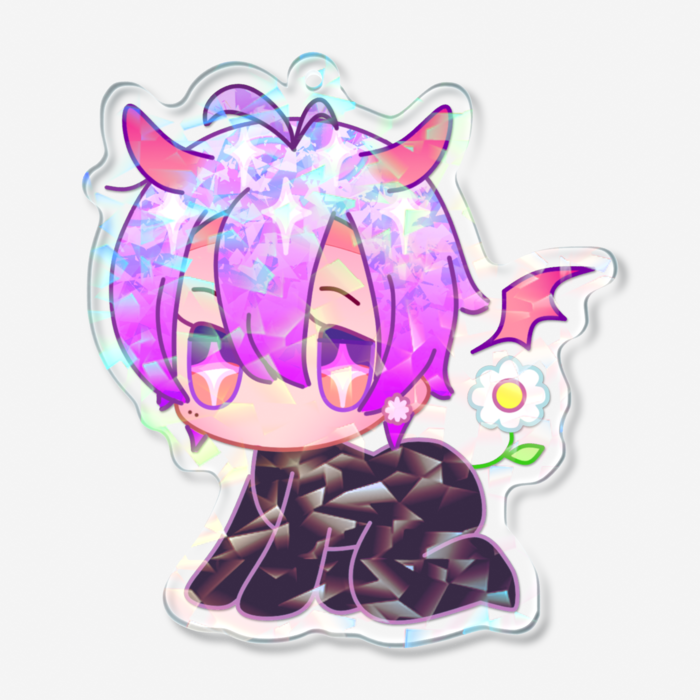 ホログラムアクリルキーホルダー - 70 × 70mm