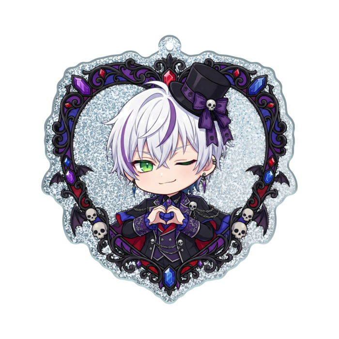 ラメアクリルキーホルダー - 70 × 70mm