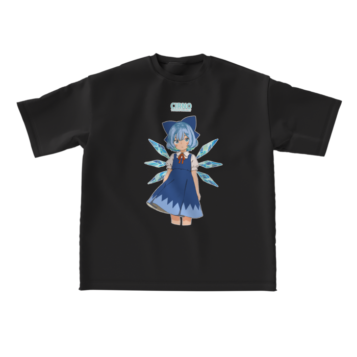ビッグシルエットTシャツ - L - 正面【ブラック】