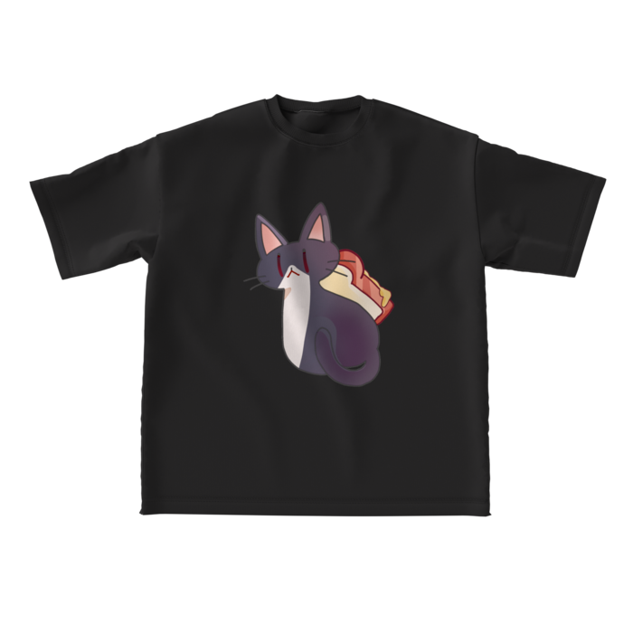 黒ビッグシルエットTシャツ - L -