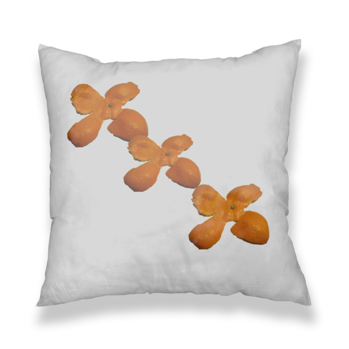 ミカンの皮クッションカバー(グレー) - 450x450(mm)(3)