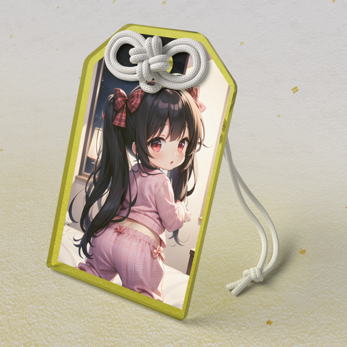 アクリルお守り - 50 × 80mm　　イエロー