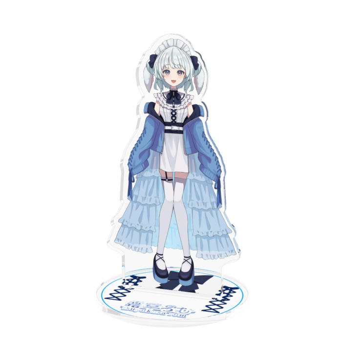 立ち絵(新衣装)　アクリルフィギュア Ver. (台座デザイン有) - 100x100 (mm)