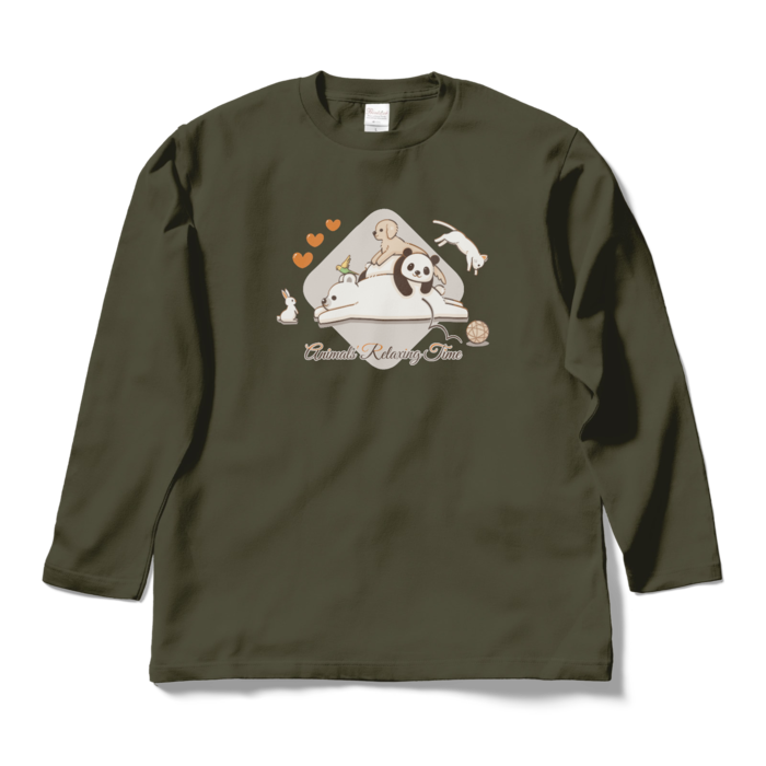 ロングスリーブTシャツ　アーミーグリーン　L