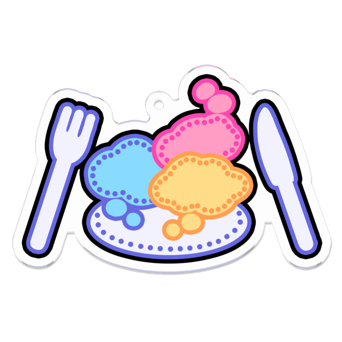 アクリルキーホルダー - 70 x 70 (mm)