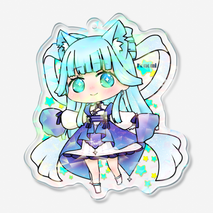 ホログラムアクリルキーホルダー - 70 × 70mm