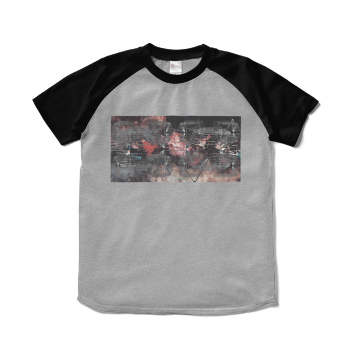 ラグランTシャツ - S - 杢グレー×ブラック